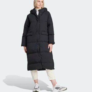 New Adidas Women Big Baffle Coat. Black, Size L. NEW with TAG. IK3159
